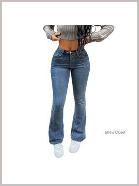 High Waisted Bootcut Jeans Stretch Butt Lifting Tummy Control